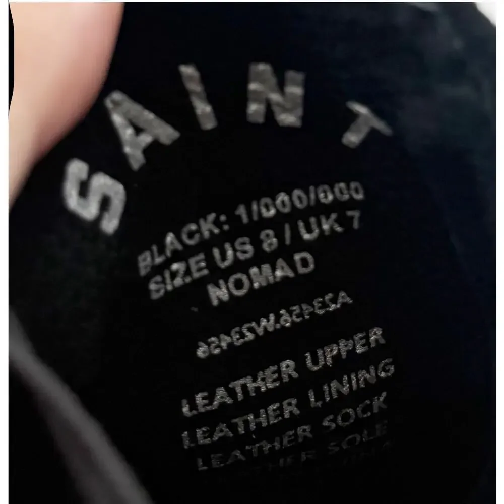 Saint Morta Men's Nomad Chelsea Boots Size 8 EU 42 Black Round Toe NIB
